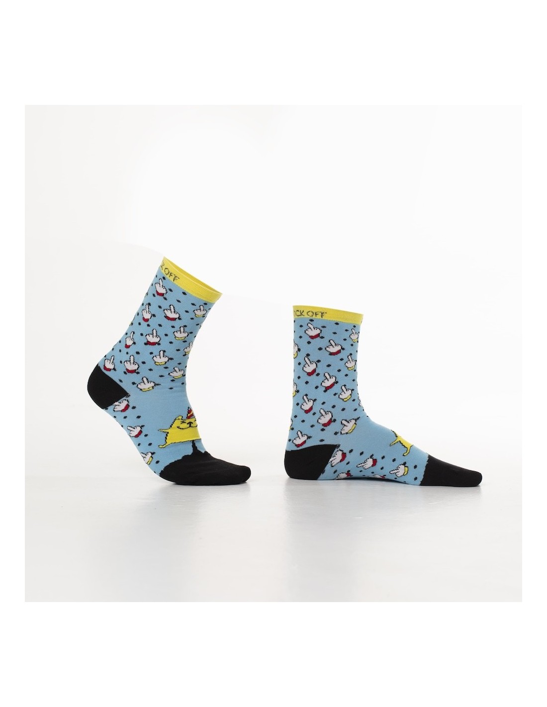 Blue women\'s socks with patterns SD19 - Online store - Boutique